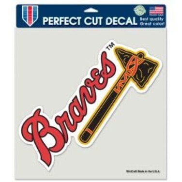 Wincraft MLB Atlanta Braves 80563012 Perfect Cut Color Decal, 8" x 8", Black