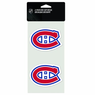 NHL Montreal Canadiens 4-by-8 Inch Die Cut Decal