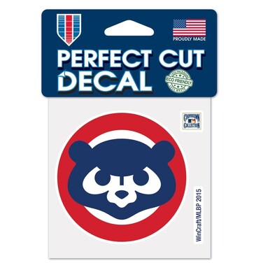 Wincraft MLB Chicago Cubs 06947115 Perfect Cut Color Decal, 4" x 4", Black
