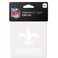 Wincraft NFL New Orleans Saints 4x4 Perfect Cut White Decal, One Size, Team Color