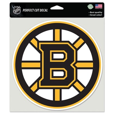 Wincraft NHL Boston Bruins 85638010 Perfect Cut Color Decal, 8" x 8", Black