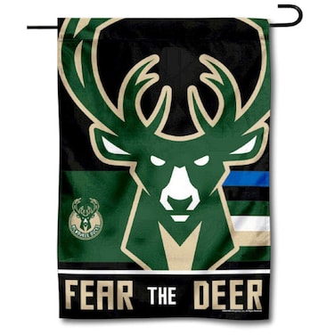 WinCraft Milwaukee Bucks Fear The Dear Double Sided Garden Flag