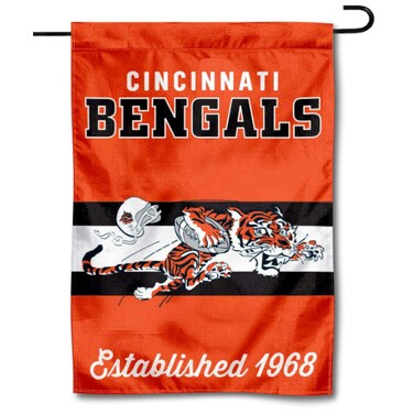 WinCraft Bengals Throwback Retro Vintage Garden Flag Double Sided Banner