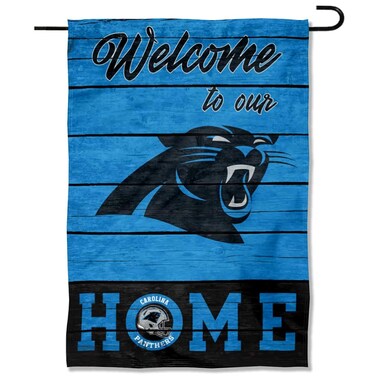 WinCraft Carolina Panthers Welcome Home Decorative Garden Flag Double Sided Banner