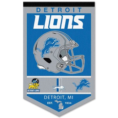 WinCraft Detroit Lions Heritage History Banner Pennant