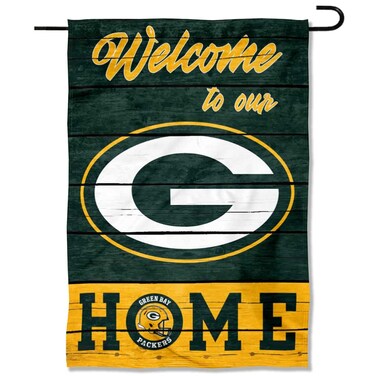 WinCraft Green Bay Packers Welcome Home Decorative Garden Flag Double Sided Banner
