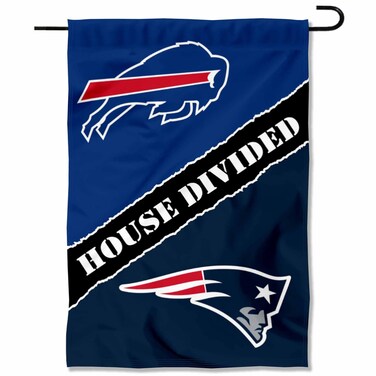 WinCraft House Divided Bills and Patriots Double Sided Garden Flag