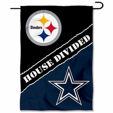 WinCraft House Divided Steelers and Cowboys Double Sided Garden Flag