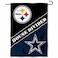 WinCraft House Divided Steelers and Cowboys Double Sided Garden Flag