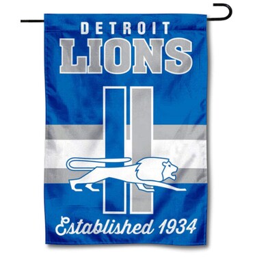 WinCraft Lions Throwback Retro Vintage Garden Flag Double Sided Banner