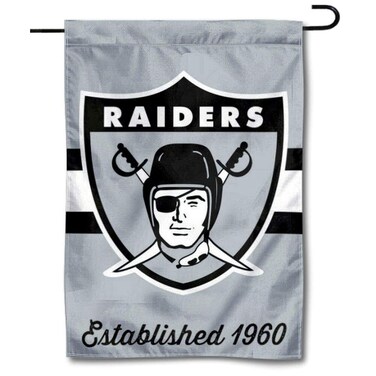 WinCraft Raiders Throwback Retro Vintage Garden Flag Double Sided Banner