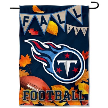 WinCraft Tennessee Titans Fall Leaves Decorative Football Garden Flag Double Sided Banner