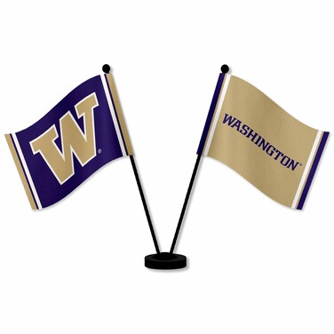 WinCraft Washington UW Huskies Desk and Table Top Flags