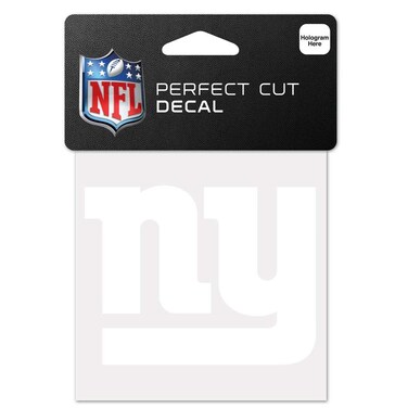 Wincraft NFL New York Giants 4x4 Perfect Cut White Decal, One Size, Team Color