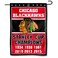WinCraft Chicago Blackhawks 6 Time Stanley Cup Champions Double Sided Garden Flag