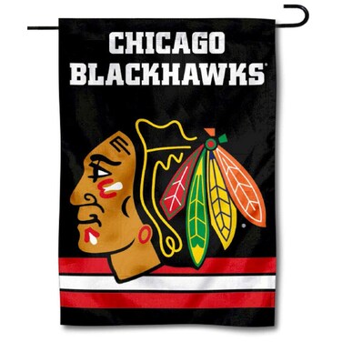 WinCraft Chicago Blackhawks Black Double Sided Garden Flag