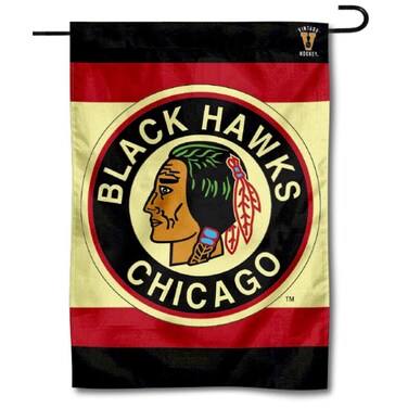 WinCraft Chicago Blackhawks Vintage Retro Double Sided Garden Flag