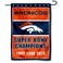 WinCraft Denver Broncos 3 Time Super Bowl Champions Double Sided Garden Flag
