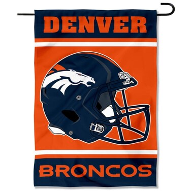 WinCraft Denver Broncos Helmet Double Sided Garden Banner Flag