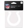 Wincraft NFL Indianapolis Colts 4x4 Perfect Cut White Decal, One Size, Team Color
