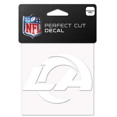 Wincraft NFL Los Angeles Rams 4x4 Perfect Cut White Decal, One Size, Team Color