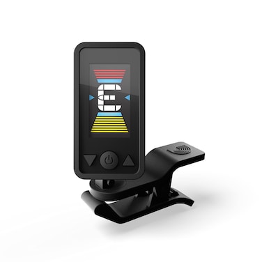 D'Addario Cello Tuner &amp; Bass Tuner - Eclipse Headstock Tuner - Clip On Tuner for Cello or Bass - Full Color, Vertical Display with Swivel - Quick &amp; Accurate Tuning