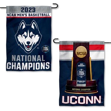 WinCraft Connecticut Huskies UCONN College Basketball 2023 National Champions Double Sided Garden Flag