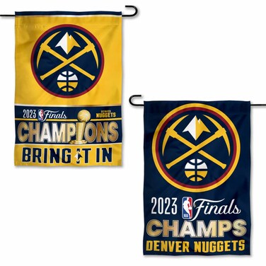WinCraft Denver Nuggets 2022 2023 Finals NBA Champions Garden Flag Banner