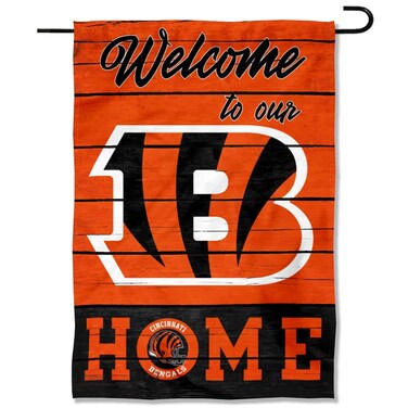 Cincinnati Bengals Welcome Home Decorative Garden Flag Double Sided Banner