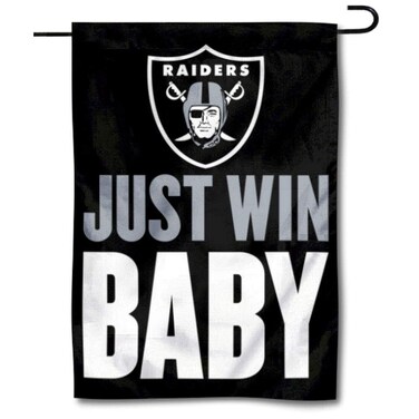 Las Vegas Raiders Just Win Baby Yard Garden Banner Flag