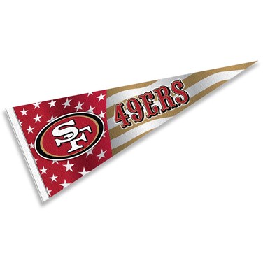 WinCraft 49ers Nation USA Americana Stars and Stripes Pennant Banner Flag