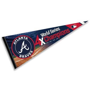 WinCraft Atlanta 4 Time Champions Pennant Flag