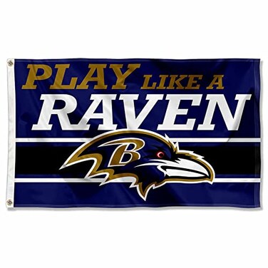WinCraft Baltimore Ravens Play Like a Raven 3x5 Outdoor Flag
