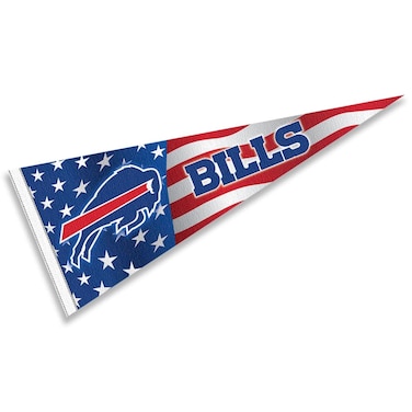 WinCraft Buffalo Bills Nation USA Americana Stars and Stripes Pennant Banner Flag