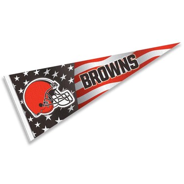 WinCraft Cleveland Browns Nation USA Americana Stars and Stripes Pennant Banner Flag