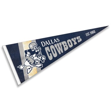 WinCraft Cowboys Throwback Vintage Retro Pennant Flag
