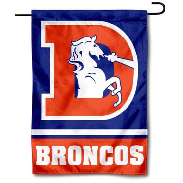 WinCraft Denver Broncos Throwback Logo Double Sided Garden Flag