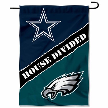 WinCraft House Divided Cowboys and Eagles Double Sided Garden Flag