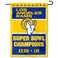 WinCraft Los Angeles Rams 2 Time Champions Super Bowl LVI Double Sided Garden Banner Flag