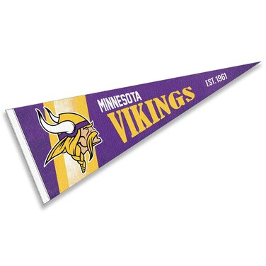 WinCraft Minnesota Vikings Throwback Vintage Retro Pennant Flag