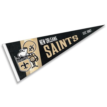 WinCraft New Orleans Saints Throwback Vintage Retro Pennant Flag