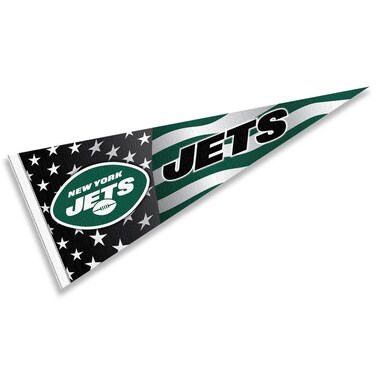WinCraft New York Jets Nation USA Americana Stars and Stripes Pennant Banner Flag