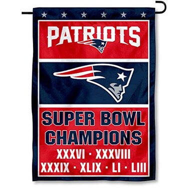 WinCraft Patriots Six Time Champions Garden Flag