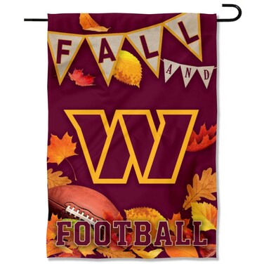 WinCraft Washington Commanders Fall Leaves Decorative Football Garden Flag Double Sided Banner