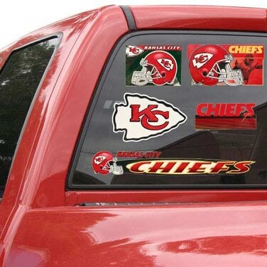 WinCraft NFL Kansas City Chiefs Ultra Decal Sheet, 11"x17", Team Color