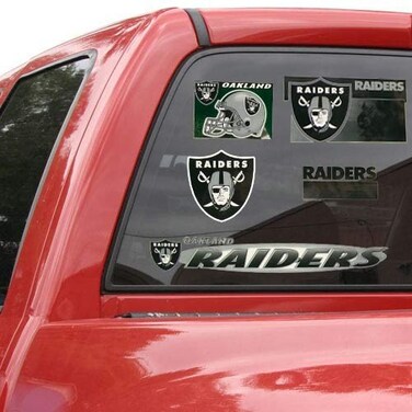 Wincraft NFL Oakland Raiders 03773051 Multi Use Decal, 11" x 17" Black