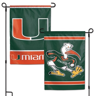 Wincraft NCAA Miami Hurricanes Garden Flag, 11"x15", Team Color