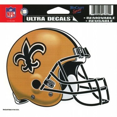 Wincraft NFL New Orleans Saints 16781031 Multi-Use Colored Decal, 5" x 6