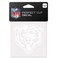 Wincraft NFL Chicago Bears 4x4 Perfect Cut White Decal, One Size, Team Color