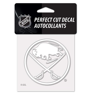 WinCraft NHL Buffalo Sabres Decal4x4 Perfect Cut White Decal, Team Colors, One Size